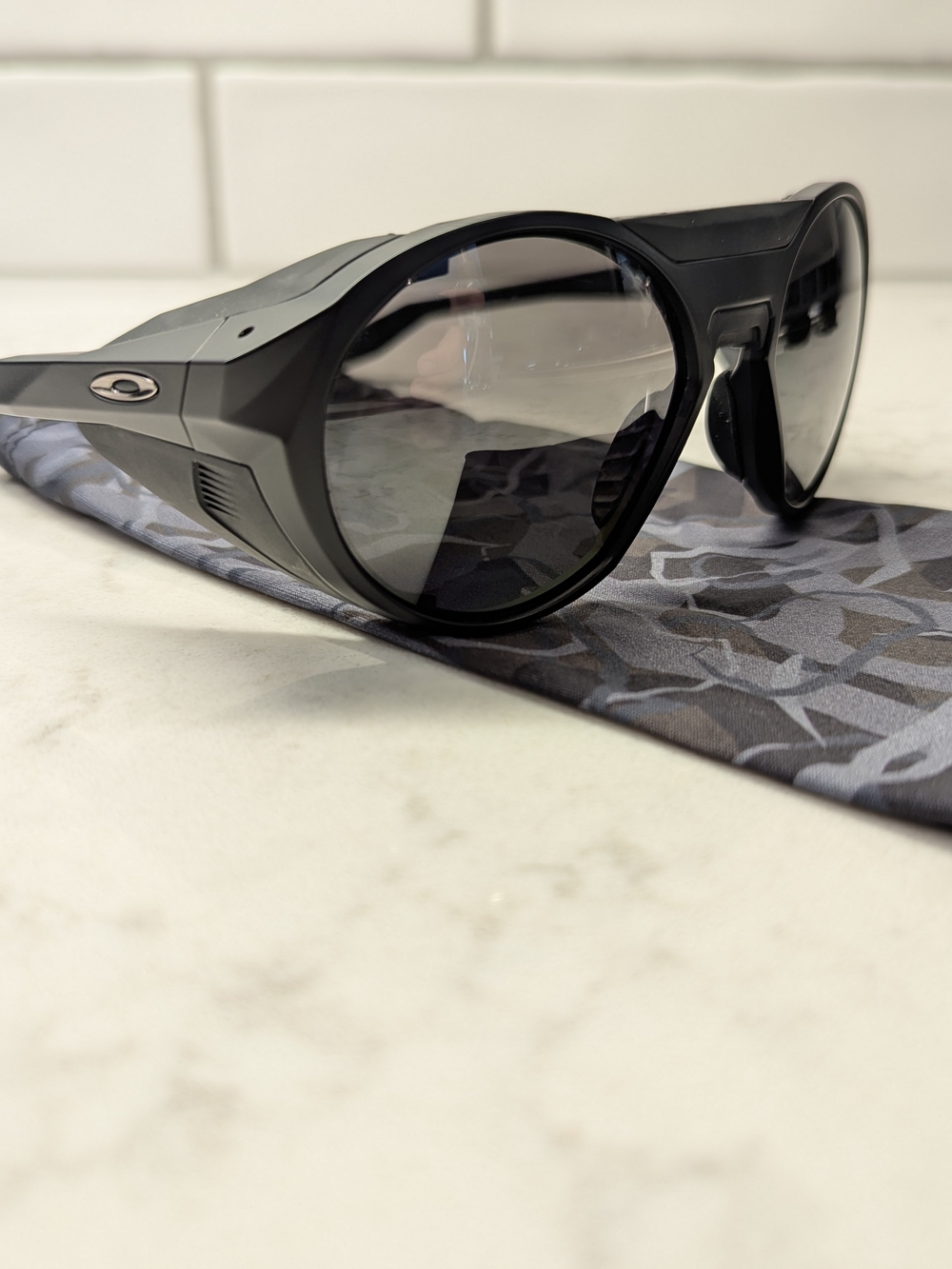 Oakley Clifden Black Shield Sunglasses with Gray Lenses